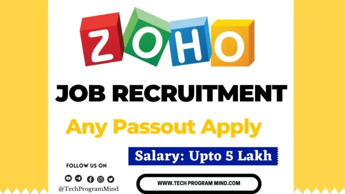 ZOHO Recruitment 2024