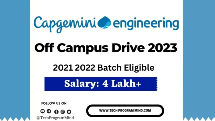 Capgemini Engineering Recruitment 2023