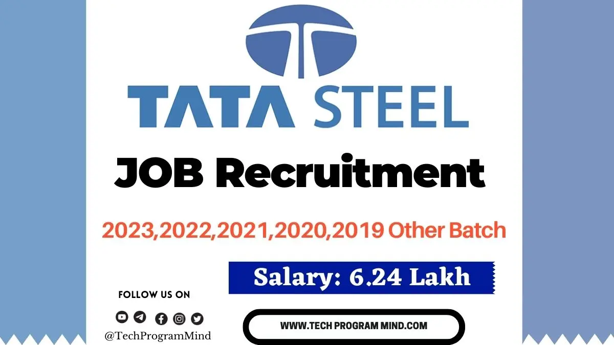 Tata Steel Recruitment 2024 for Junior Engineer Trainee