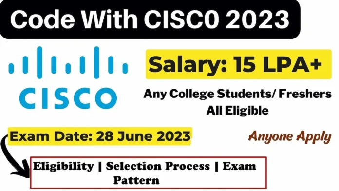 Code with Cisco 2023 Cisco Recruitment 2024 2025 Batch