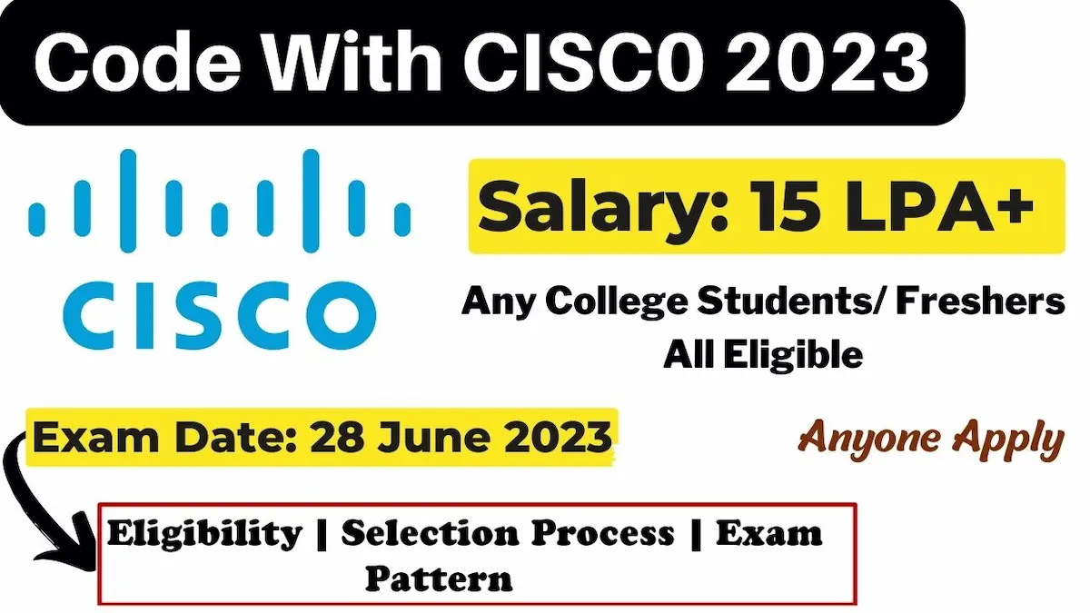 Code with Cisco 2023 Cisco Recruitment 2024 2025 Batch Tech Program