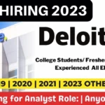 Deloitte Analyst Off campus drive 2023 | Deloitte Job Recruitment freshers 2023 2022 2021 2020 2019 Deloitte Analyst Off campus drive 2023