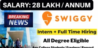 Swiggy Off Campus drive 2023 2024 | Swiggy Hiring for Intern 2023 2024 Batch Swiggy Off Campus drive 2023 2024