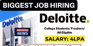 Deloitte Recruitment 2024 | Deloitte USI off campus drive 2024 Deloitte Recruitment 2024
