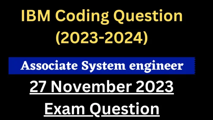 IBM Codeknack Coding Questions 2023