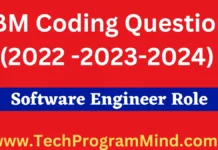 IBM Software Developer coding questions | IBM Coding Questions 2025 IBM Software Developer coding questions