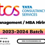 TCS MBA Hiring 2024 | Job in tcs for mba TCS MBA Hiring 2024