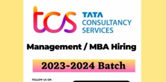 TCS MBA Hiring 2024 | Job in tcs for mba TCS MBA Hiring 2024