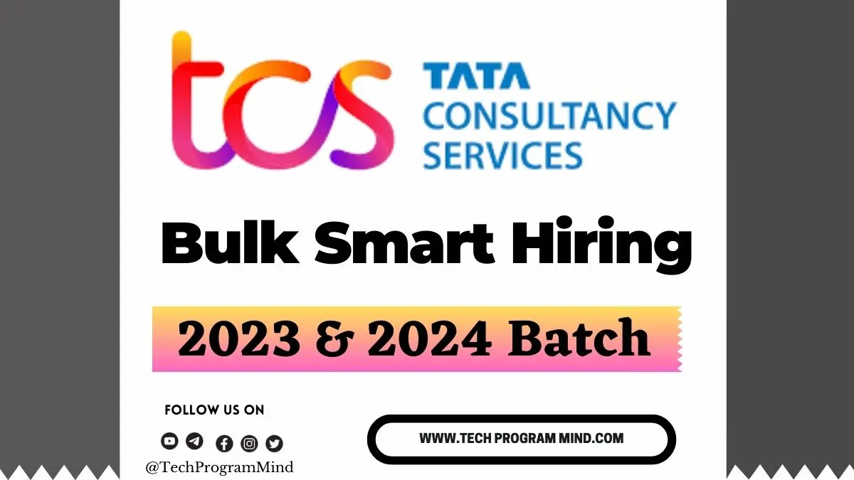 TCS Smart Hiring 2024 TCS Recruitment 2023 2024 Tech Program Mind