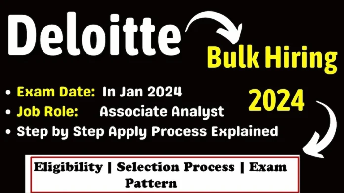 Deloitte Associate Analyst Recruitment 2024