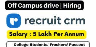 Recruit CRM Hiring 2024 batch | Recruit CRM UI UX Recruitment 2024 Recruit CRM Hiring 2024 batch
