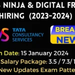 TCS Recruitment 2024 for Ninja Digital Prime Roles | TCS OnCampus drive 2024 2023 TCS Recruitment 2024 for Ninja Digital Prime Roles
