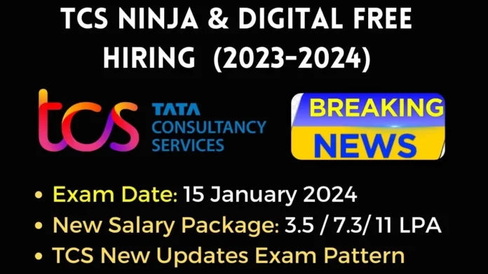 TCS Recruitment 2024 for Ninja Digital Prime Roles