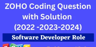Zoho coding questions with answers 2023 | zoho previous year programming questions Zoho coding questions with answers 2023