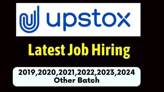 Upstox Recruitment 2024