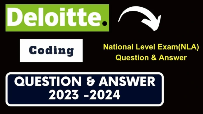Deloitte Coding Questions 2024