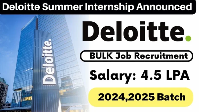 Deloitte Summer Internship 2024