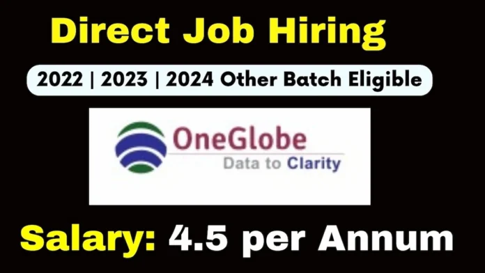 OneGlobe System Recruitment 2024