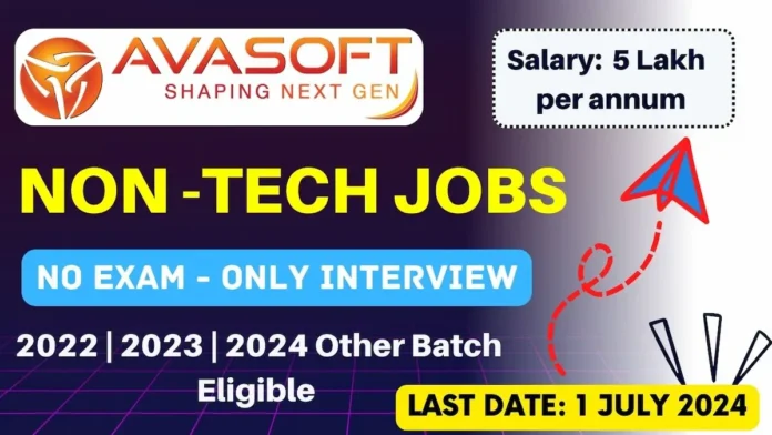 Avasoft recruitment 2024