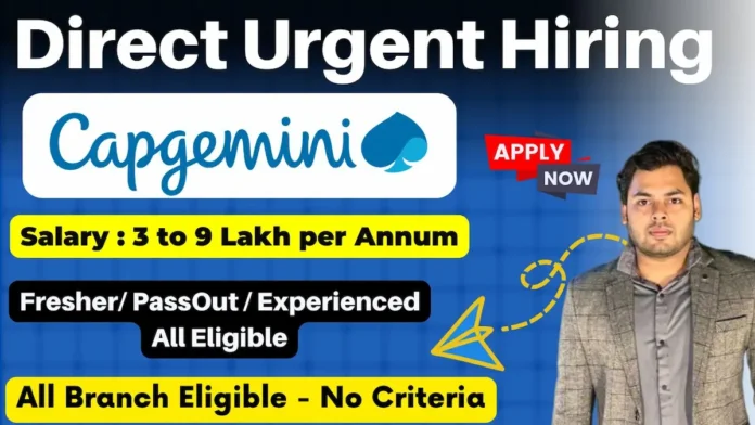 Capgemini Data Engineer Hiring 2024