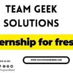 Team Geek Solutions Hiring 2024 | Team Geek Solutions Company Internship Team Geek Solutions Hiring 2024