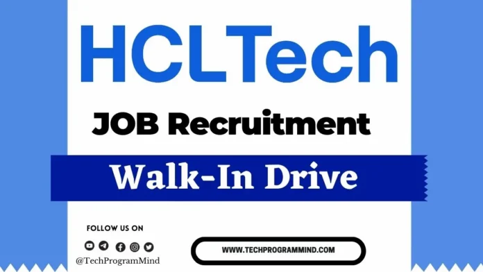 HCLTech walk-in drive 2024