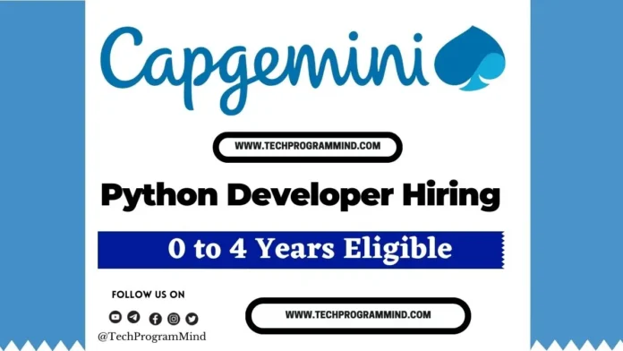 Capgemini Python Developer Hiring 2025