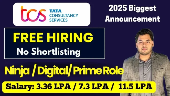 TCS Free NQT 2025 Hiring