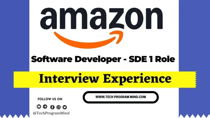Amazon SDE Interview Experience Off Campus