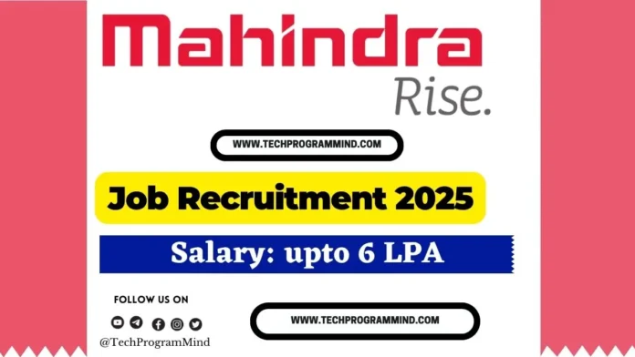 Mahindra Rise Recruitment 2025