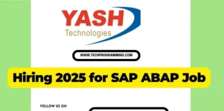 Yash Technologies Job Hiring 2025 for SAP ABAP Job Yash Technologies Job Hiring 2025 for SAP ABAP Job