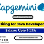 Capgemini Junior Java Developer Hiring 2025 Capgemini Junior Java Developer Hiring 2025