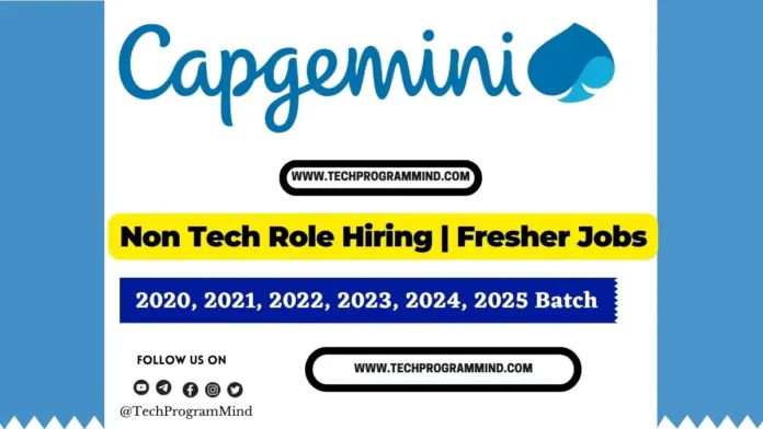 Capgemini Off Campus Hiring 2025