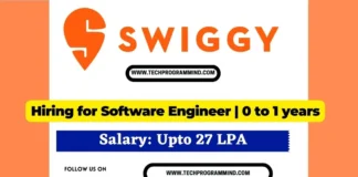 Swiggy Recruitment 2025: Associate Software Development Engineer Swiggy Recruitment 2025
