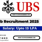 UBS Recruitment Drive 2025: Java Engineer UBS Recruitment Drive 2025