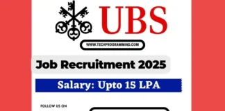 UBS Recruitment Drive 2025: Java Engineer UBS Recruitment Drive 2025