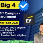 EY Off Campus drive 2025 | Ernst and Young Careers Hiring 2025 EY Off Campus drive 2025