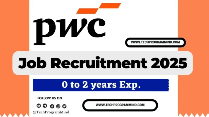 PWC Job Hiring 2025