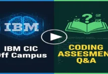 IBM CIC off campus coding assessment questions and answers IBM CIC off campus coding assessment questions and answers