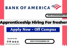 Bank of America Apprenticeship Hiring 2025 for 2026 Batch Bank of America Apprenticeship Hiring 2025 for 2026 Batch