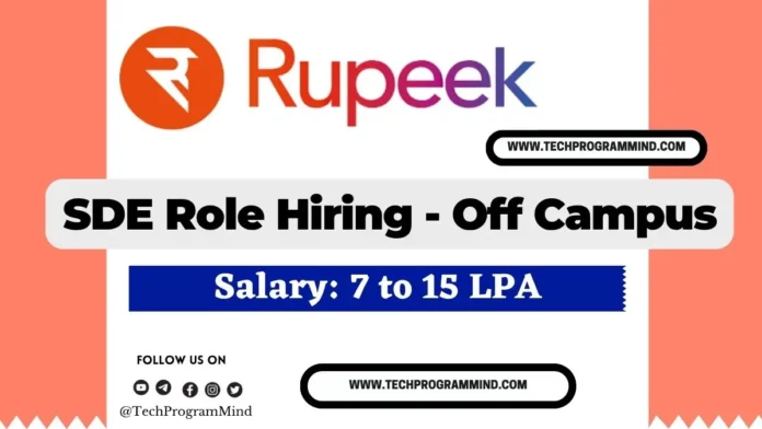 Rupeek Hiring 2025 Software Development Engineer