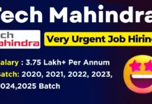 Tech Mahindra Hiring 2025 | Technical Support Associate Tech Mahindra Hiring 2025 Technical Support Associate