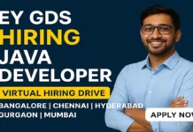 EY GDS Hiring Drive 2025 – Java Developers | Virtual Interviews | 4–8 Years Experience EY GDS Hiring Drive 2025 – Java Developers