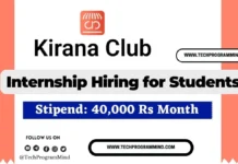 Kirana Club Internship 2025–2026 | Stipend ₹40,000 | PPO After 6 Months Kirana Club Internship 2025–2026