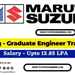 Maruti Suzuki Hiring 2025 : Graduate Engineer Trainee Maruti Suzuki Hiring 2025