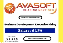 Avasoft Hiring 2026 – Business Development Executive Avasoft Hiring 2026