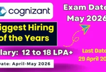 Cognizant Ace Team Campus Hiring 2026 – Full Stack AI Engineer (Associate and Senior Associate grade) Cognizant Ace Team Campus Hiring 2026