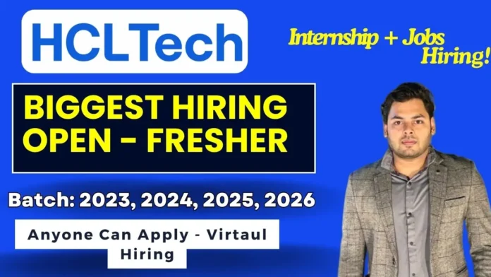 HCLTech Hiring Internship 2026