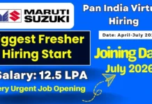 Maruti Suzuki Recruitment 2026 – Graduate Engineer Trainee (GET), Post Graduate Engineer Trainee (PGET) Maruti Suzuki Recruitment 2026