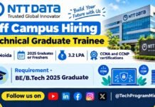 NTT DATA Off Campus Hiring | Technical Graduate Trainee | Noida | 2025 Graduates or Freshers | 3.2 LPA Jobs NTT DATA Off Campus Hiring | Technical Graduate Trainee